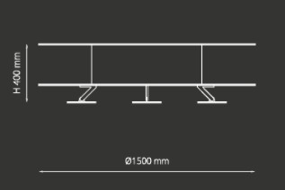 Гриль очаг Fireline Zero со скамейками