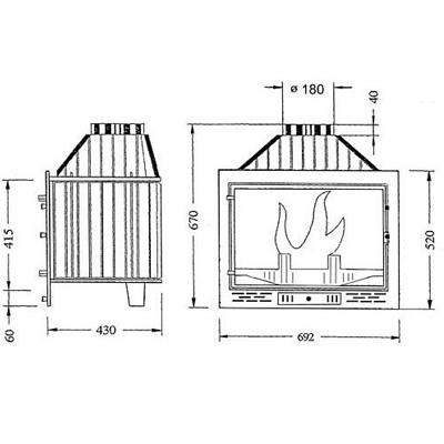 Каминная топка Ferlux C-20 W Каминная топка Ferlux C-20 W