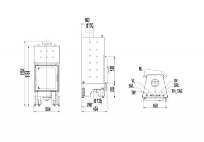 Каминная топка Austroflamm 45x51 K aquaHEAT