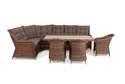 Обеденная группа угловая 4SIS Бергамо на 6 персон Цвет: коричневый