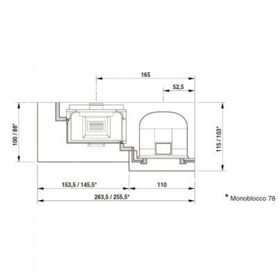 Каминная облицовка Palazzetti Gubbio sx, с духовкой