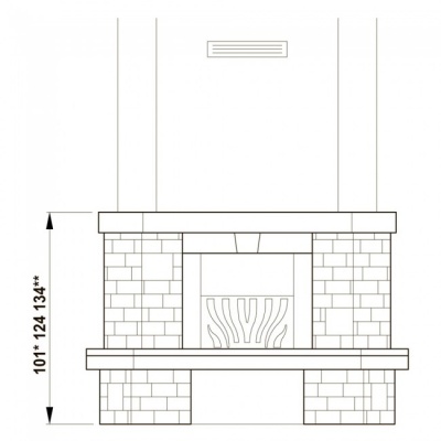 Каминная облицовка Palazzetti Valcamonica corner