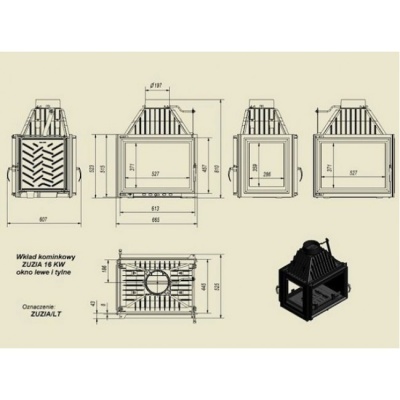 Каминная топка Kratki Zuzia LT Каминная топка Kratki Zuzia LT