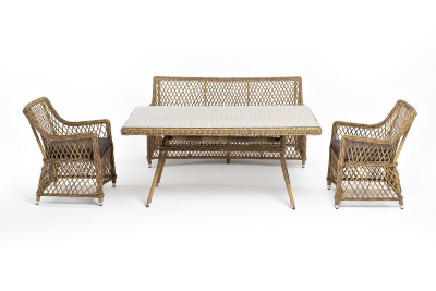 Обеденная группа 4SIS Катания на 4 персоны Цвет: соломенный