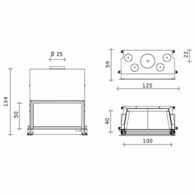 Каминная топка Edilkamin Flat 100 (Флет)