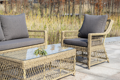 Диван 4SIS Гранд Латте трехместный Цвет: соломенный