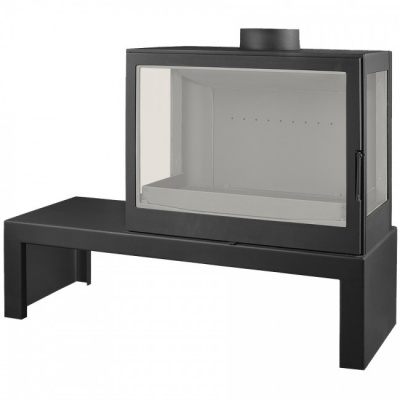 Отопительная печь Liseo Castiron LCI 7 GFLR Table, два боковых стекла