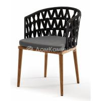 Стул 4SIS Диего из роупа Цвет: дуб, темно-серый (RAL7024) муар, темно-серый, серый