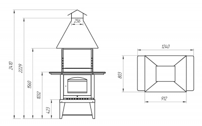 Гриль дровяной Fireline Grillbox