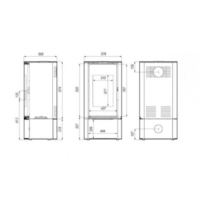 Печь камин Defro Home Orbis, 9кВт