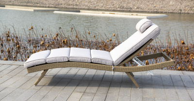 Садовый лежак 4SIS Лиссабон Цвет: соломенный