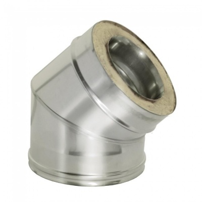 Отвод Дымок 0.5 мм, 45 с изоляцией, d=300 мм