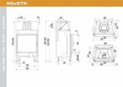 Каминная топка Austroflamm 65x57 K