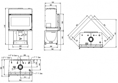 Каминная топка LaNordica Focolare 80 Crystal Idro D.S.A Каминная топка LaNordica Focolare 80 Crystal Idro D.S.A
