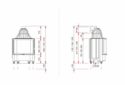 Каминная топка Schmid Pano 6751 Каминная топка Schmid Pano 6751