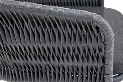 Стул барный 4SIS Бордо из роупа (колос) Цвет: серый муар RAL7022, серый, темно-серый 027