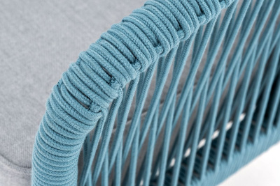 Диван 4SIS Канны 2-местный из роупа Цвет: светло-серый RAL7035 шагрень, бирюзовый, светло-серый Диван 4SIS Канны 2-местный из роупа Цвет: светло-серый RAL7035 шагрень, бирюзовый, светло-серый