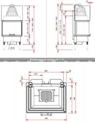 Каминная топка Schmid Ekko U 6757 h