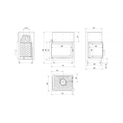 Каминная топка Kratki ZUZIA ECO L BS DECO Каминная топка Kratki ZUZIA ECO L BS DECO