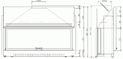 Каминная топка Schmid Lina 170 57 h