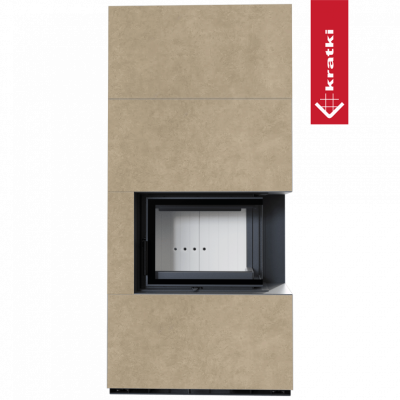 Каминокомплект FLOKI в облицовке FOKOS RENA, угловое стекло справа Каминокомплект FLOKI в облицовке FOKOS RENA, угловое стекло справа