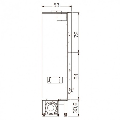 Каминная топка EdilKamin BLOKK 90 V, nero