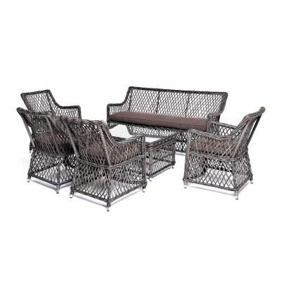 Лаунж-зона 4SIS Асти на 6 персон Цвет: графит Лаунж-зона 4SIS Асти на 6 персон Цвет: графит