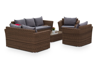 Диван 4SIS Капучино трехместный Цвет: коричневый