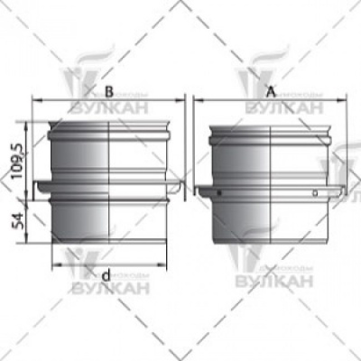 Опора на расш. Вулкан OHR d300 матов-зерк.