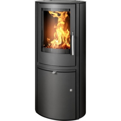 Печь-камин ABX Reno panorama (черная сталь)