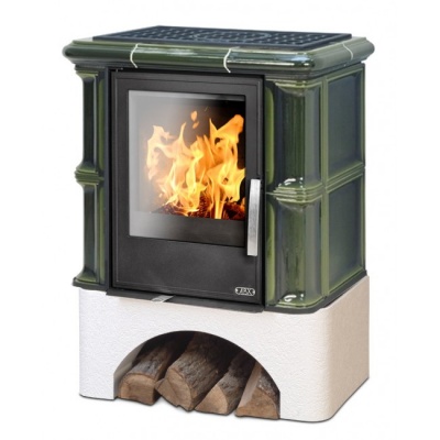 Печь-камин ABX BAVARIA KI, с допуском воздуха, с теплообменником (бутылочное стекло)