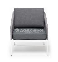 Кресло 4SIS Канны из роупа Цвет: белый, светло-серый, Neo ash