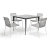 Обеденная группа 4SIS Малага 4-местная со стульями Тунис Цвет: белый, светло-серый
