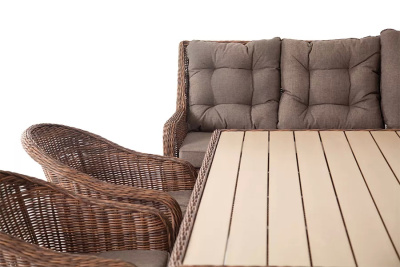 Обеденная группа угловая 4SIS Бергамо на 6 персон Цвет: коричневый