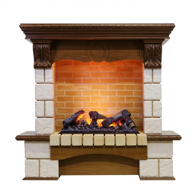 Каминокомплект Pierre Luxe Cassette 600 Темный дуб