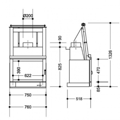 Каминная топка Supra F-168 C