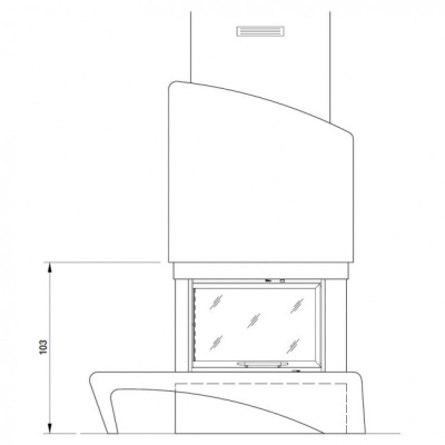 Каминная облицовка Palazzetti Saint Michel dx