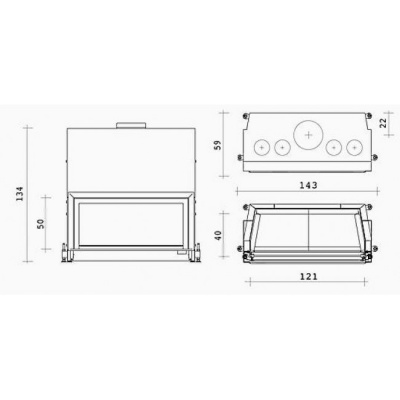 Каминная топка Edilkamin Flat 121 (Флет)