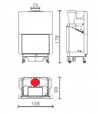 Каминная топка Edilkamin AquaMaxi 28 Kit Idro dx/sx Каминная топка Edilkamin AquaMaxi 28 Kit Idro dx/sx