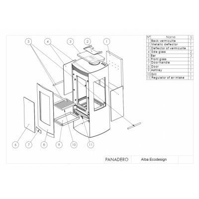 Печь-камин Panadero Alba