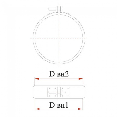Хомут соединительный Дымок 0.5 мм с изоляцией, d=300 мм