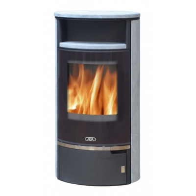 Печь-камин ABX Atlantik 7 (серая сталь тальк с верхней плитой)