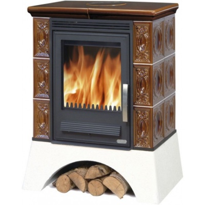 Печь-камин ABX Helvetia KP, с теплообменником (коричневая)