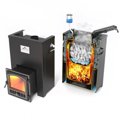 Печь для бани из нерж. стали Эверест INOX 15 (210) Печь для бани из нерж. стали Эверест INOX 15 (210)