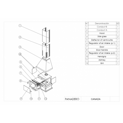 Печь-камин Panadero Canada