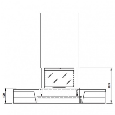 Каминная облицовка Palazzetti Los Angeles, под S78 3D