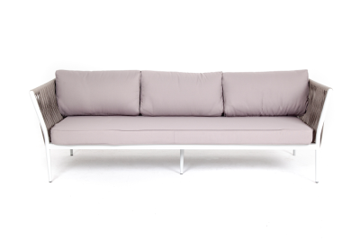 Диван 4SIS Касабланка 3-местный из роупа Цвет: белый, бежевый