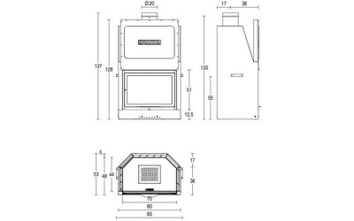 Каминная топка Piazzetta MA 260 SL