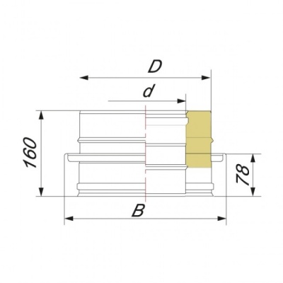 Опора Вулкан V50R D300/400, нерж 321/304