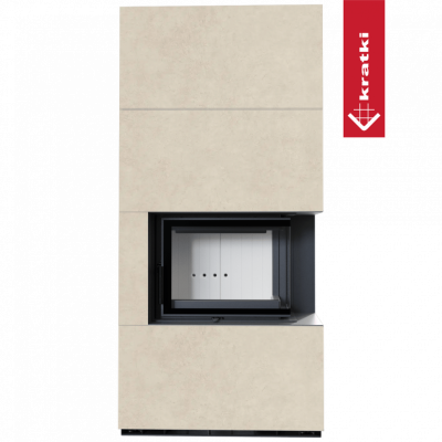 Каминокомплект FLOKI в облицовке FOKOS SALE, угловое стекло справа Каминокомплект FLOKI в облицовке FOKOS SALE, угловое стекло справа